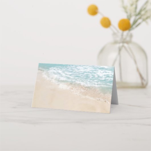 Tropische strandkustlijn plaatskaartje (Achterkant)