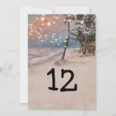 Tropische Strandlichten 5x7 Tafelnummer (Voorkant)