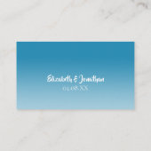 Tropische strandlichten Ombre bruiloft decoraties Informatiekaartje (Achterkant)