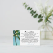 Tropische strandlichten Ombre bruiloft decoraties Informatiekaartje (Staand voorkant)