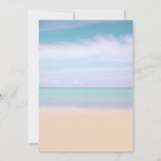 Tropische strandlucifers bruiloft kaart (Achterkant)