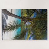 Tropische Strandpalm Legpuzzel (Horizontaal)