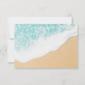 Tropische strandpalm snoerlichten bruiloft RSVP kaartje (Achterkant)