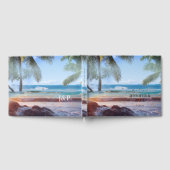 Tropische strandpalmbestemming bruiloft gastenboek (Volledig)