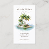 Tropische strandpalmbomen Kustgebied Visitekaartje (Voorkant)