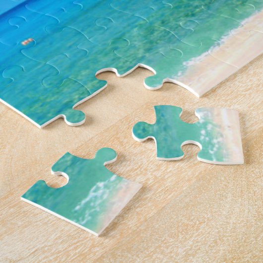 Tropische strandpalmbomen legpuzzel (Zijkant)