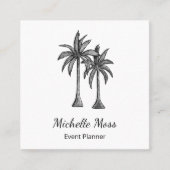 Tropische Strandpalmbomen Modern Professional Vierkante Visitekaartje (Voorkant)
