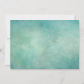 Tropische Strandpalmboom Aquarel Bruiloft Kaart (Achterkant)