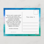 Tropische strandpalmboom Bewegende Aankondiging Briefkaart (Achterkant)