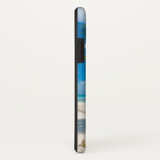 Tropische strandpalmboom gepersonaliseerd Case-Mate iPhone case (Achterkant / rechts)