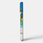 Tropische strandpalmboom gepersonaliseerd Case-Mate iPhone case (Achterkant / Links)