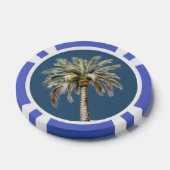 Tropische strandpalmboom poker chips (Enkel)