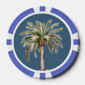 Tropische strandpalmboom poker chips (Voorkant)