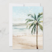 Tropische strandpalmen 80ste verjaardagsfeestje kaart (Achterkant)