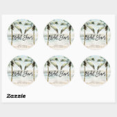 Tropische strandpalmen bruidsshower sticker (Vel)
