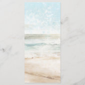 Tropische strandpalmen lichten bruiloft menukaarte menu (Achterkant)