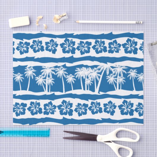 Tropische strandpalmstrepen tissuepapier (Craft)