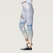 Tropische strandparasols: wit, palm. leggings (Links)