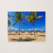 Tropische strandpuzzel. legpuzzel (Horizontaal)