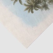 Tropische strandscène in een Waterverf stijl Tissuepapier (Detail)