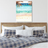 tropische strandscène palmbomen aquarel canvas (Insitu (Slaapkamer))