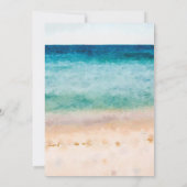 Tropische strandschelpen 50ste verjaardagsfeest kaart (Achterkant)