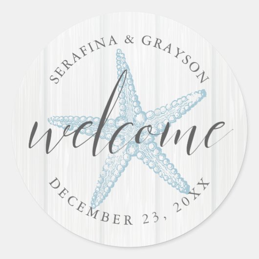 Tropische  strandsport Welkom welkom Ronde Sticker (Voorkant)