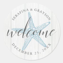 Tropische  strandsport Welkom welkom Ronde Sticker