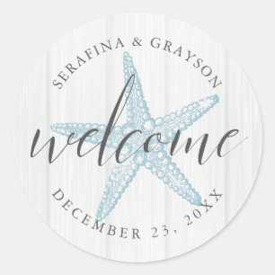 Tropische  strandsport Welkom welkom Ronde Sticker