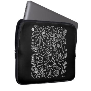 Tropische strandstemming laptop sleeve