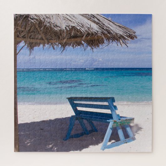 Tropische strandstoel relax legpuzzel (Verticaal)