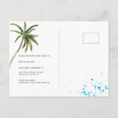 Tropische strandstoelen bewegende aankondiging (Achterkant)