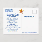 Tropische strandstralen opslaan de Kaart Datum (Achterkant)