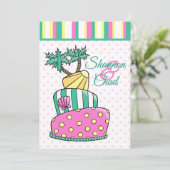 Tropische strandtaart kaart (Staand voorkant)