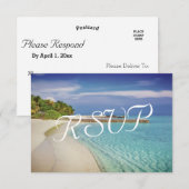 Tropische  strandtrekbestemming RSVP Kaartje (Voorkant / Achterkant)
