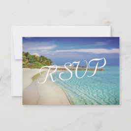 Tropische  strandtrekbestemming RSVP Kaartje