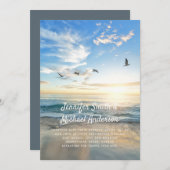 Tropische strandtrouwdag in het buitenland Foto Mo (Voorkant / Achterkant)