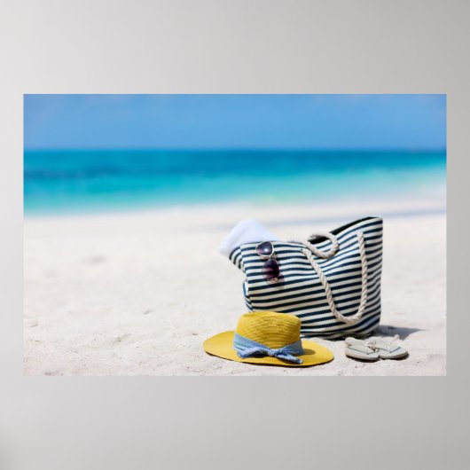 Tropische strandvakantie poster (Voorkant)