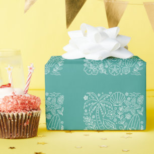 Tropische strandvibes  cadeaupapier