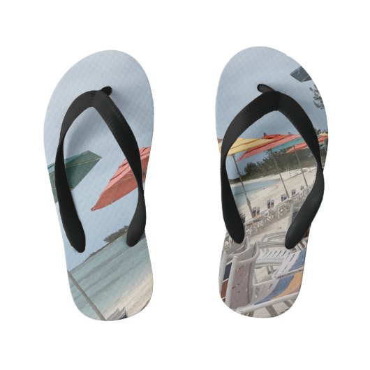Tropische strandvibes kinder teenslippers (Voetbed)
