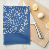 Tropische strandvibes  theedoek (Quarter Fold)