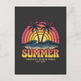 Tropische strandvibes - zomer vakantie feestdagenkaart
