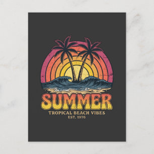 Tropische strandvibes - zomer vakantie feestdagenkaart