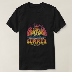 Tropische strandvibes - zomer vakantie t-shirt