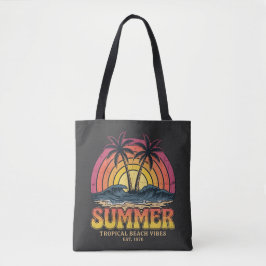 Tropische strandvibes - zomer vakantie tote bag