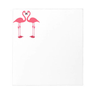 Tropische strandvogels Destiny Flamingo's Notitieblok