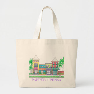 Tropische strandwinkel Jumbo boodschappentas Grote Tote Bag