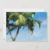 tropische strandzomer bruiloft , met uitzondering  bedankkaart (Achterkant)