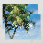 tropische strandzomer bruiloft , met uitzondering  bedankkaart (Voorkant / Achterkant)