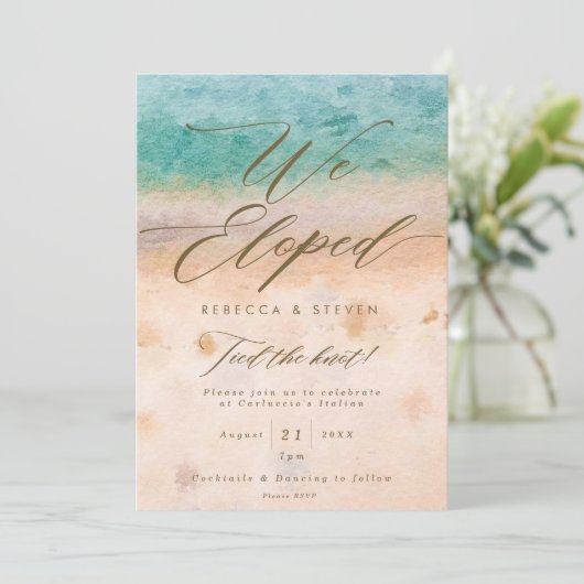 tropische strandzomer we op uitnodiging (Staand voorkant)